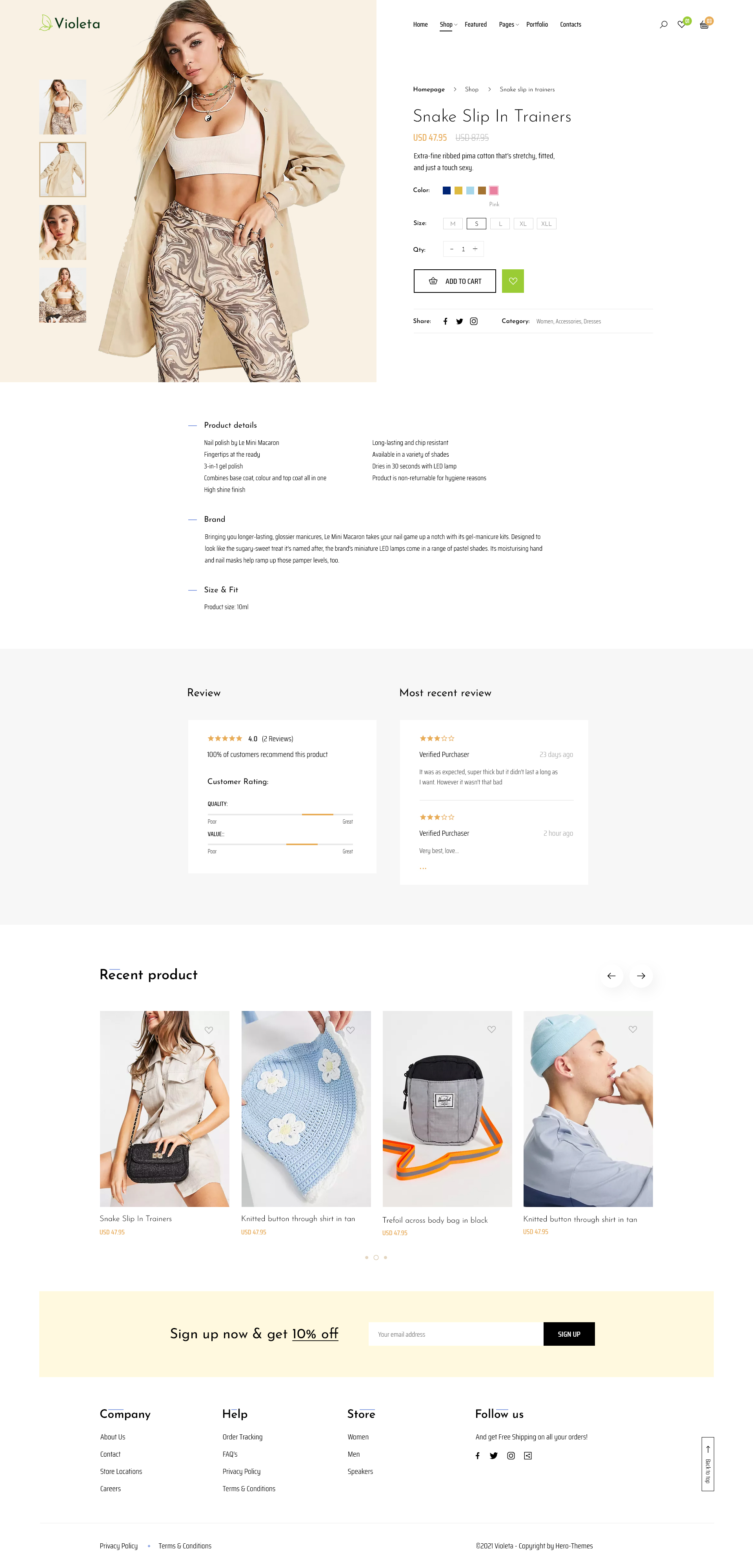 Violeta - Minimal Shop PSD Template by Hero-Themes | ThemeForest