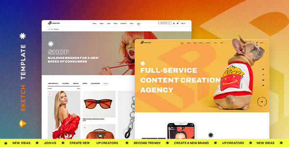 UpCreators – Creative Agency Template for Sketch