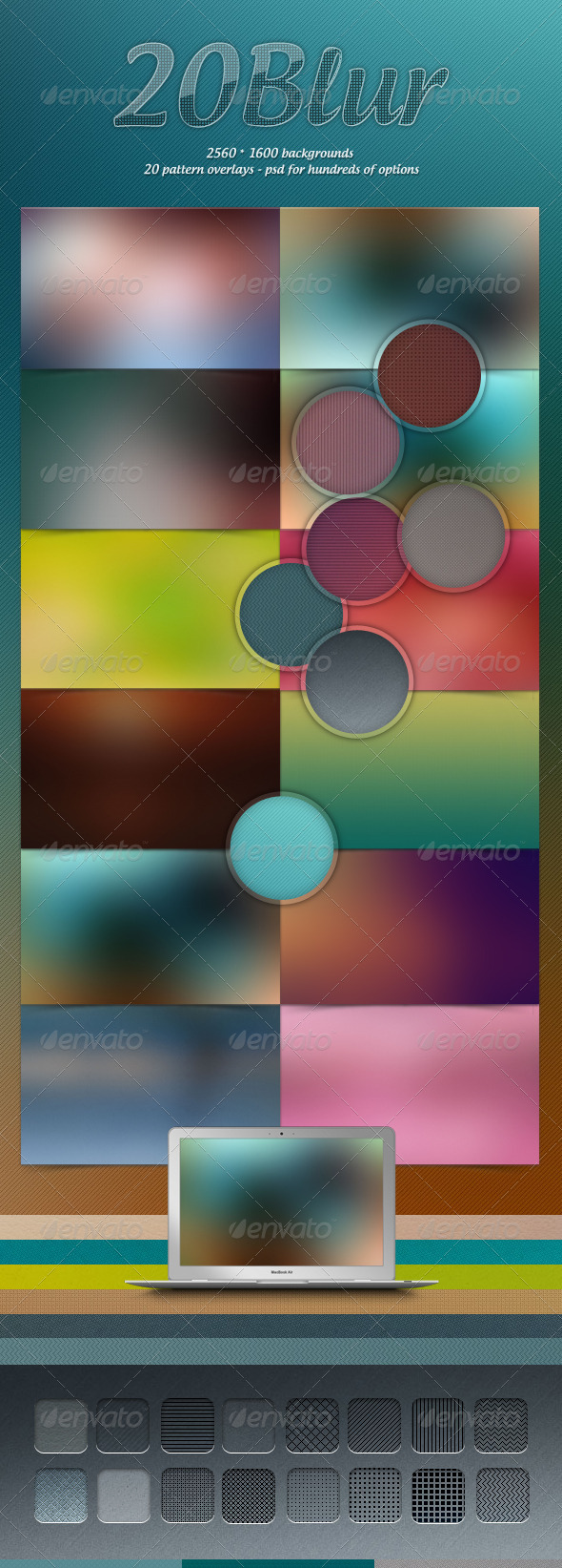 20 Blur Backgrounds & Pattern Overlays - Backgrounds Graphics