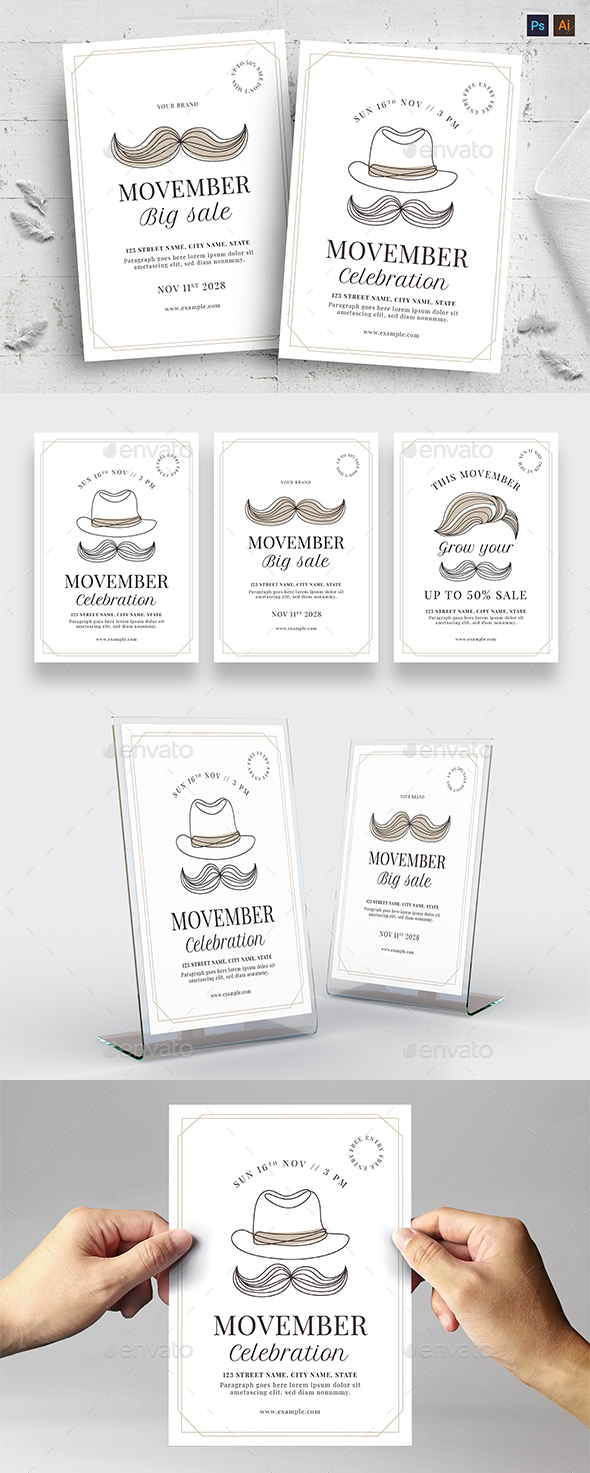 Movember Flyer Templates