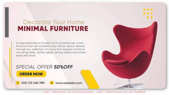 Furniture Presentation - VideoHive 33799973