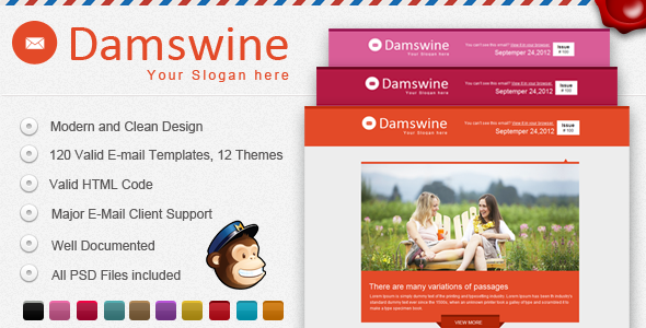 Damswine E-mail Template - ThemeForest 3081457
