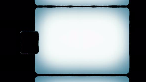 Retro Frame Film Scan Black Super 8mm