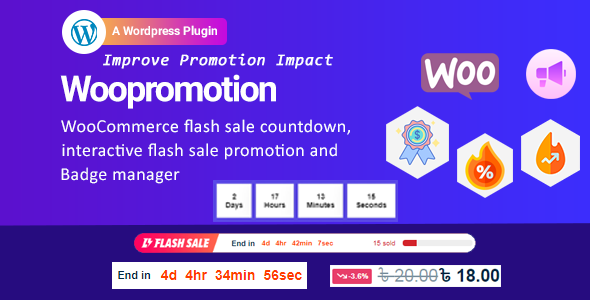 Woopromotion – WooCommerce product promotion sale countdown and Badge Manager