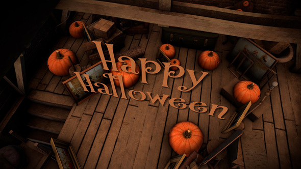Happy Halloween Slideshow Video Displays template preview