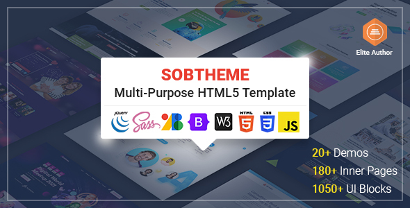 Extraordinary Sobtheme - Multipurpose HTML5 Template