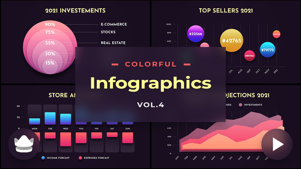 Colorful Infographics Vol.4 - VideoHive 33813980
