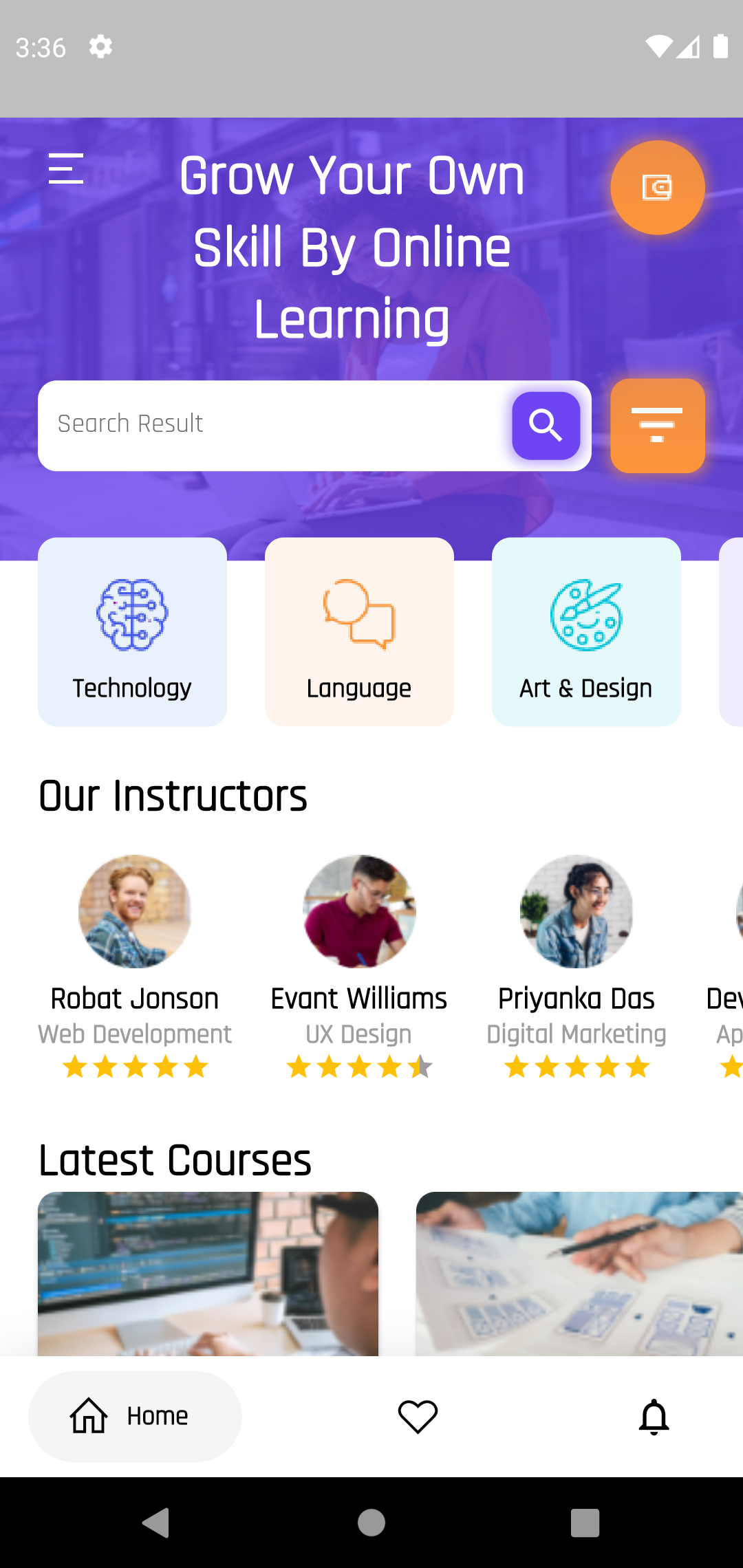 Elearn - Online Learning Platform App UI Kit in Flutter by ViserLab