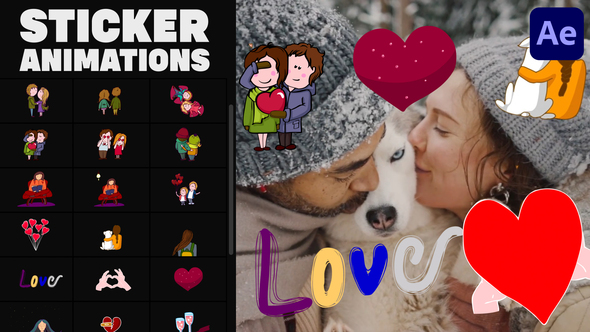 Love Lyric Animations | After Effects Elements template preview