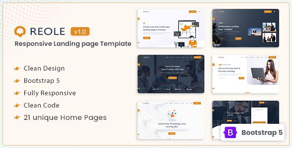 Excellent Reole - Responsive Landing Page Template
