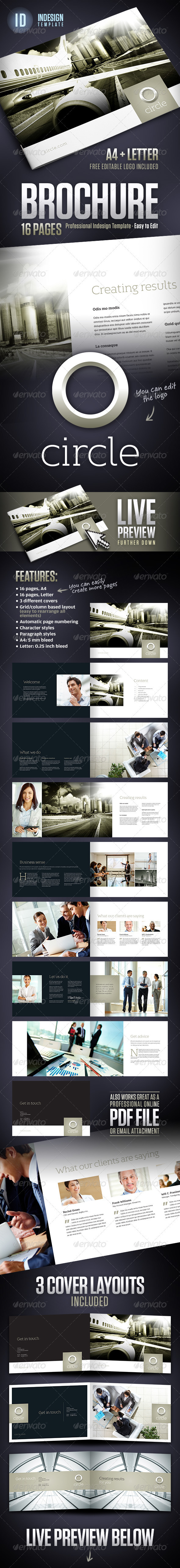 Circle - Corporate Business Brochure A4 + Letter - Corporate Brochures