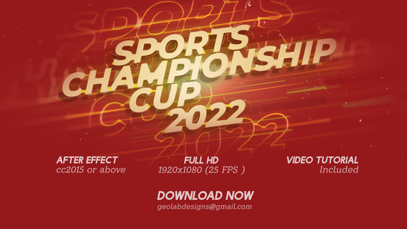 Sports Championship Cup - VideoHive 33848871