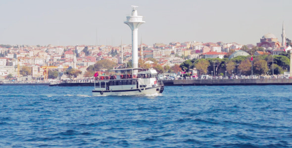 Bosphorus And Two Boats Istanbul