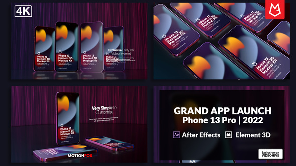 Grand App Launch Event Promo | Phone 13 Pro Mockup
