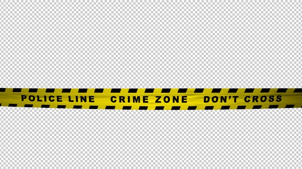 Warning Tape - Police Line - Crime Zone - 4K Loop alt