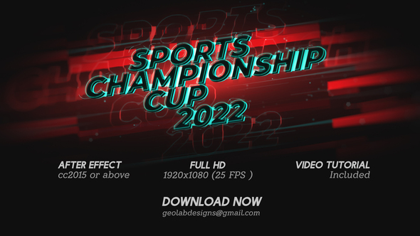 Sports Championship Cup - VideoHive 33860026