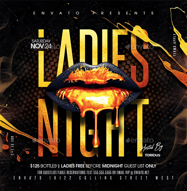 Ladies Night Flyer Template, Print Templates | GraphicRiver
