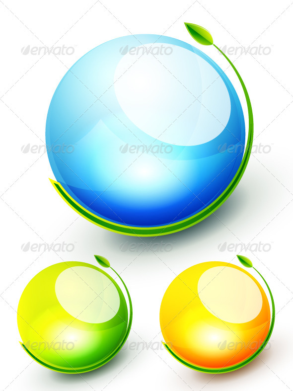 Shiny Nature Spheres - Nature Conceptual