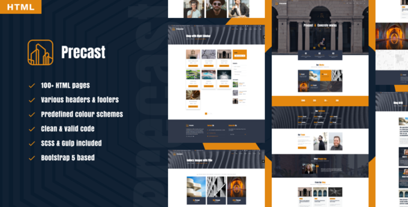 Exceptional Precast - industrial HTML template