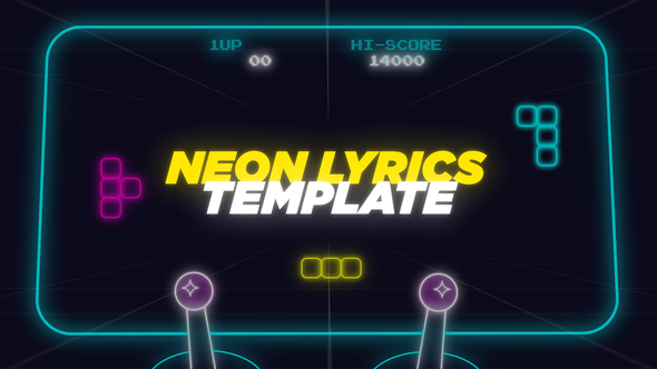 Neon Lyrics Template - VideoHive 33898976