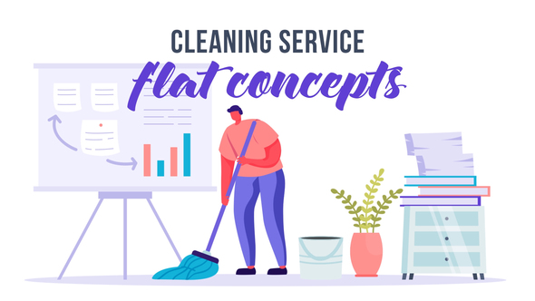 Cleaning service - Flat Concept