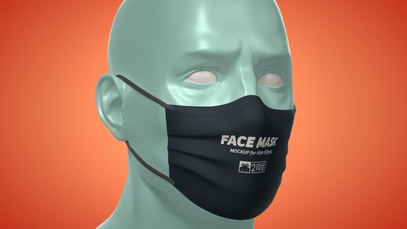 Face Mask Animated Template - Mock up Kit