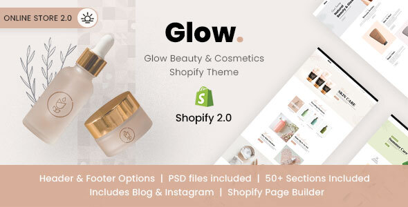 Glow - BeautyCosmetics - ThemeForest 32036558