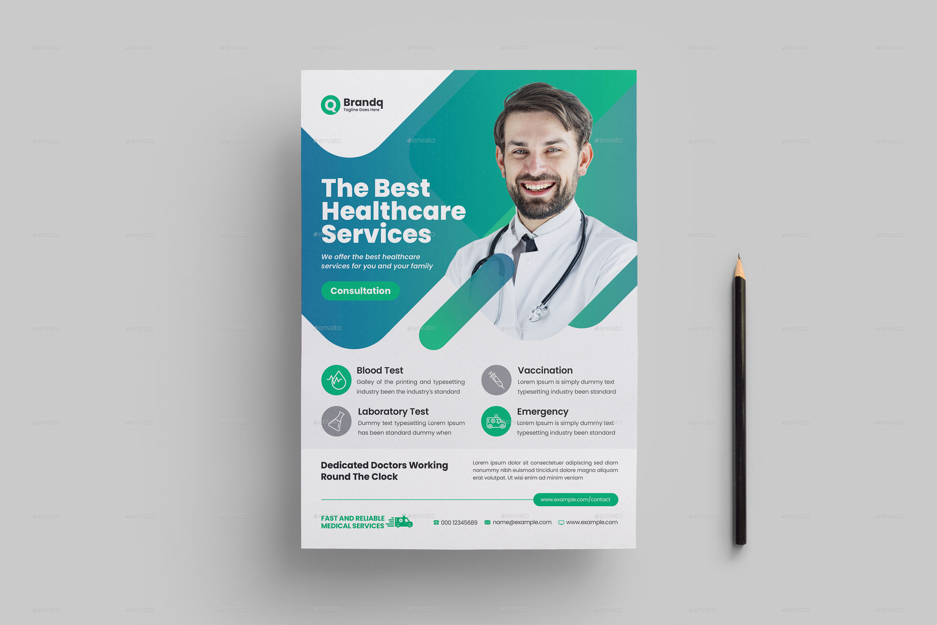 Healthcare Flyer, Print Templates | GraphicRiver