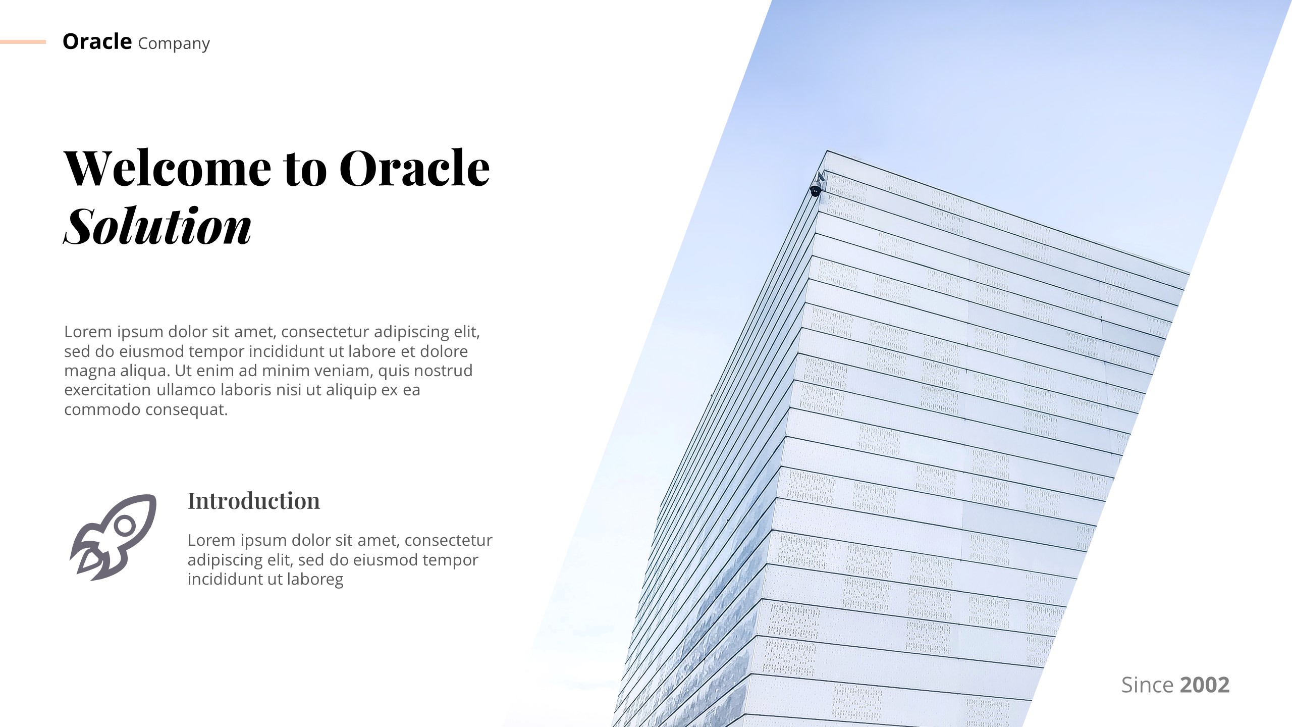 Oracle - Minimal Presentation PowerPoint Template, Presentation Templates