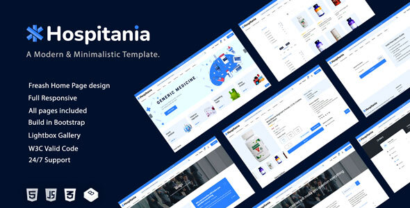 Excellent Hospitania - Pharmacy & Drug and Medical Store eCommerce HTML Template