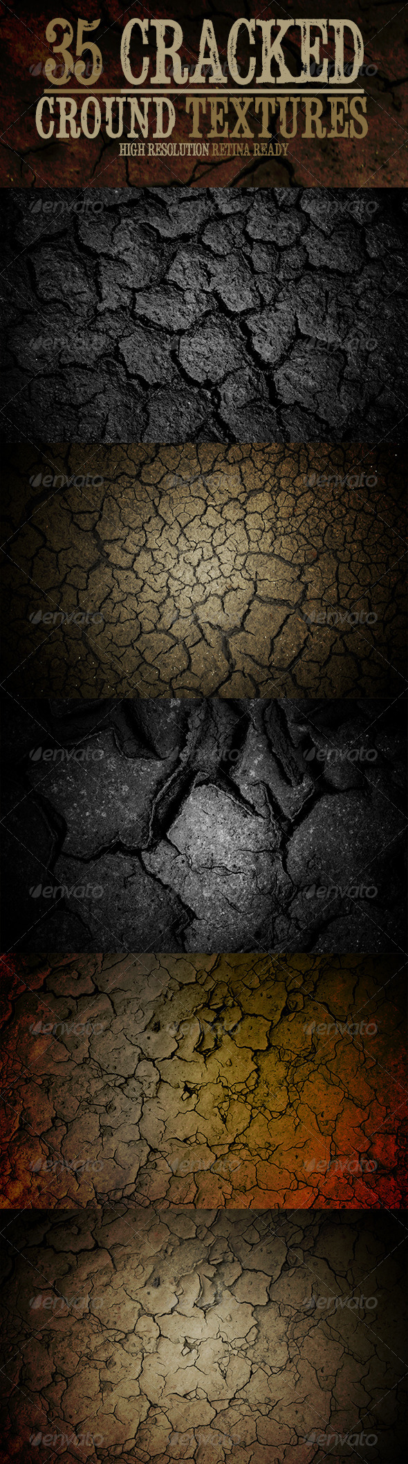 Cracked Ground Textures - Industrial / Grunge Textures