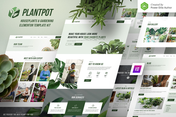 Plantpot – Houseplants & Gardening Elementor Template Kit