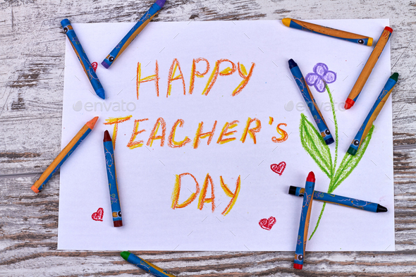 Happy teacher's day poster. Stock Photo by stockfilmstudio | PhotoDune