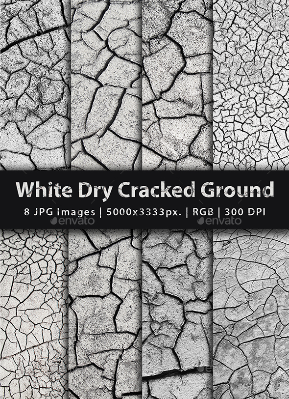 White Dry Cracked Ground