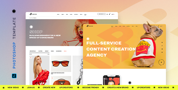 UpCreators – Creative Agency Template for Photoshop