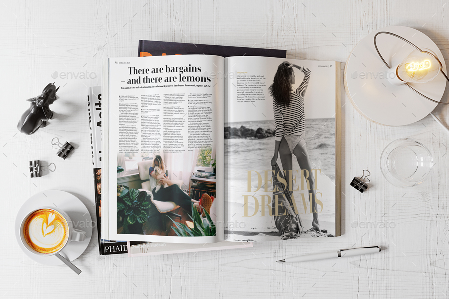 A4 Magazine Pages With Glossy Paper Mock