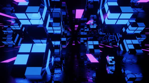 Fly Through Creative Space with Neon Glow alt