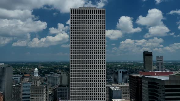 Skyscraped timelapse hyperlapse drone New Orleans