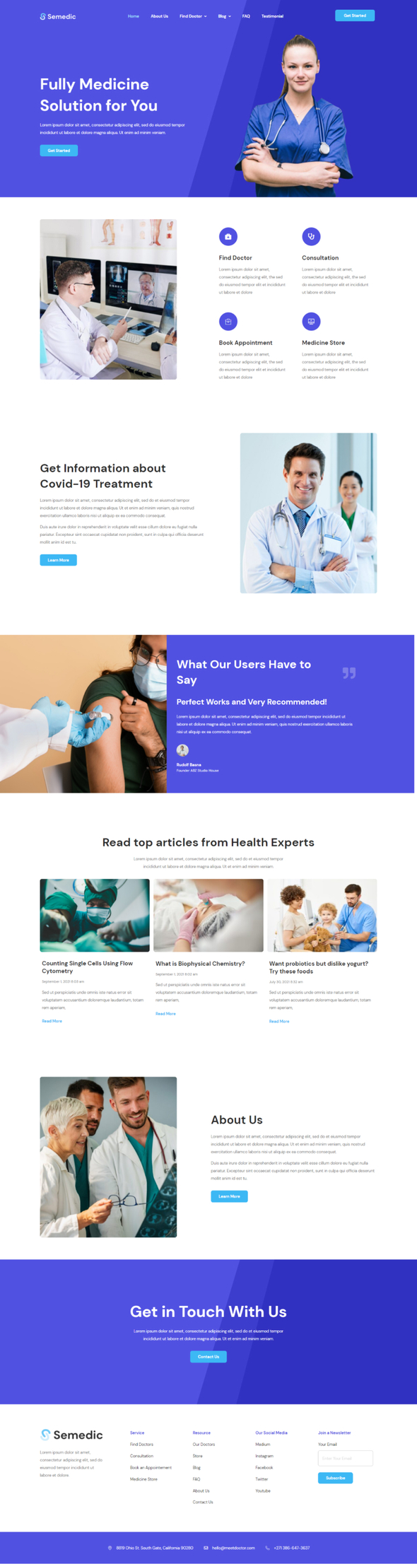 Semedic - Doctor Telehealth Elementor Template Kit by kreativspace