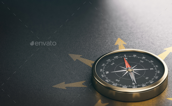 Compass for Business Orientation or Professional Guidance. Decision Help - Stock Photo - Images