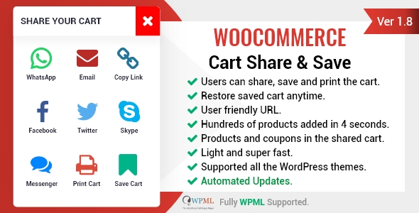 WooCommerce Cart Share - CodeCanyon 21364305