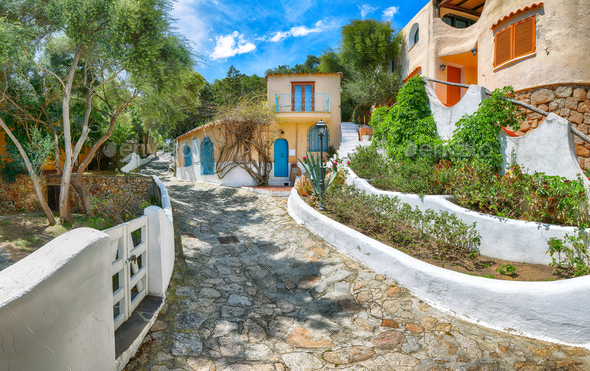 Splendid view of Porto Rafael resort . - Stock Photo - Images