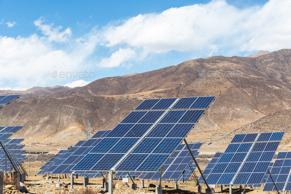 solar power station on Tibet plateau