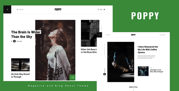Poppy - Blog and Magazine Ghost Theme