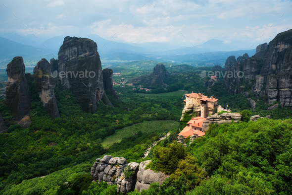 Monasteries of Meteora, Greece - Stock Photo - Images
