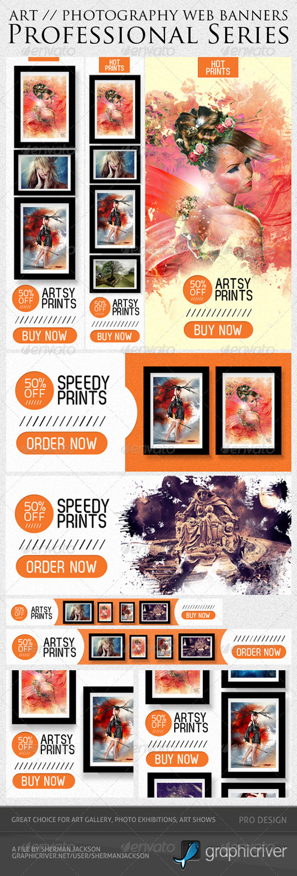 Art & Photography Web Banner Templates - Banners & Ads Web Elements