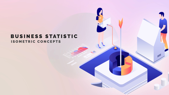 Business statistic - Isometric Concept