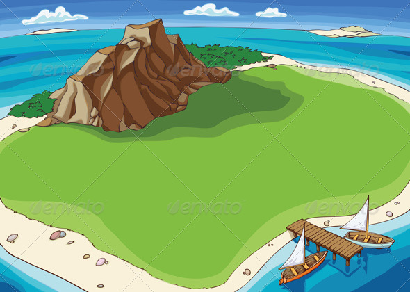 Small Tropical Island - Travel Conceptual