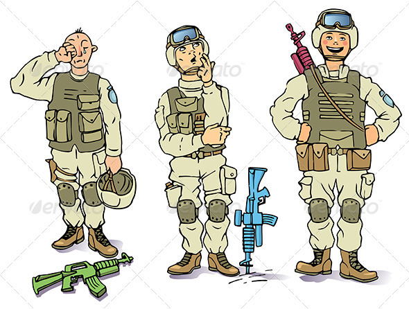 There Soldiers - People Characters