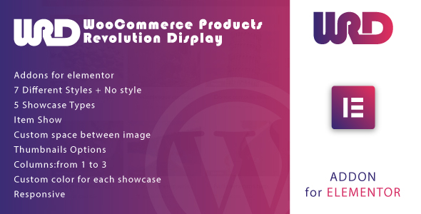 Woocommerce Products Revolution Display for Elementor WordPress Plugin